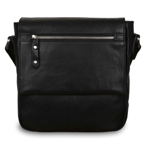 Маленькая сумка планшет из кожи черного цвета Ashwood Leather Ted Black